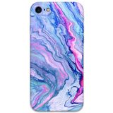 Gramaphone iPhone SE 2020 ile Uyumlu Mermer Desenli Telefon Kılıfı + Ekran Koruyucu - 5816