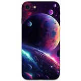 Gramaphone iPhone SE 2020 ile Uyumlu Uzay Desenli Telefon Kılıfı + Ekran Koruyucu - 5862