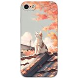 Gramaphone İphone Se 2020 Uyumlu Kedi Desenli Telefon Kılıfı + Ekran Koruyucu - 5784