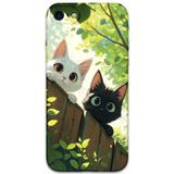 Gramaphone İphone Se 2020 Uyumlu Kedi Desenli Telefon Kılıfı + Ekran Koruyucu - 5785