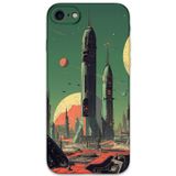 Gramaphone İphone Se 2020 Uyumlu Uzay Desenli Telefon Kılıfı + Ekran Koruyucu - 5870