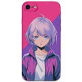 Gramaphone iPhone SE 2022 ile Uyumlu Anime Desenli Telefon Kılıfı + Ekran Koruyucu - 5742