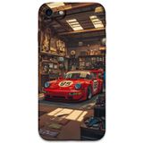 Gramaphone iPhone SE 2022 ile Uyumlu Araba Desenli Telefon Kılıfı + Ekran Koruyucu - 5759