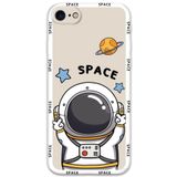 Gramaphone iPhone SE 2022 ile Uyumlu Astronot Desenli Telefon Kılıfı + Ekran Koruyucu - 5865