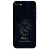 Gramaphone iPhone SE 2022 ile Uyumlu Boğa Burcu Desenli Telefon Kılıfı + Ekran Koruyucu - 5769
