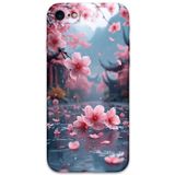 Gramaphone iPhone SE 2022 ile Uyumlu Çiçek Desenli Telefon Kılıfı + Ekran Koruyucu - 5794