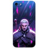 Gramaphone iPhone SE 2022 ile Uyumlu Geralt Desenli Telefon Kılıfı + Ekran Koruyucu - 5826