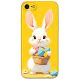Gramaphone iPhone SE 2022 ile Uyumlu Tavşan Desenli Telefon Kılıfı + Ekran Koruyucu - 5806