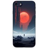 Gramaphone iPhone SE 2022 ile Uyumlu Uzay Desenli Telefon Kılıfı + Ekran Koruyucu - 5861