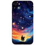 Gramaphone iPhone SE 2022 ile Uyumlu Uzay Desenli Telefon Kılıfı + Ekran Koruyucu - 5863