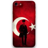 Gramaphone İphone Se 2022 Uyumlu Atatürk Desenli Telefon Kılıfı + Ekran Koruyucu - 5849