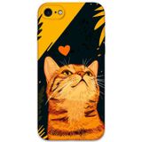 Gramaphone İphone Se 2022 Uyumlu Kedi Desenli Telefon Kılıfı + Ekran Koruyucu - 5783