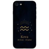 Gramaphone İphone Se 2022 Uyumlu Kova Burcu Desenli Telefon Kılıfı + Ekran Koruyucu - 5778