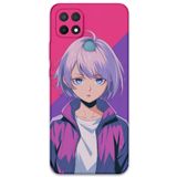 Gramaphone Oppo A15 ile Uyumlu Anime Desenli Telefon Kılıfı + Ekran Koruyucu - 5742