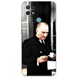 Gramaphone Oppo A15 ile Uyumlu Atatürk Desenli Telefon Kılıfı + Ekran Koruyucu - 5850