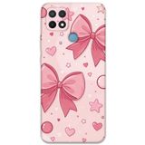 Gramaphone Oppo A15 ile Uyumlu Kurdele Desenli Telefon Kılıfı + Ekran Koruyucu - 5803