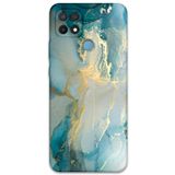 Gramaphone Oppo A15 ile Uyumlu Mermer Desenli Telefon Kılıfı + Ekran Koruyucu - 5814