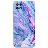 Gramaphone Oppo A15 ile Uyumlu Mermer Desenli Telefon Kılıfı + Ekran Koruyucu - 5816