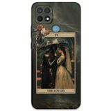 Gramaphone Oppo A15 ile Uyumlu Retro Desenli Telefon Kılıfı + Ekran Koruyucu - 5846