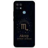 Gramaphone Oppo A15s ile Uyumlu Akrep Burcu Desenli Telefon Kılıfı + Ekran Koruyucu - 5775