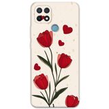 Gramaphone Oppo A15s ile Uyumlu Çiçek Desenli Telefon Kılıfı + Ekran Koruyucu - 5789