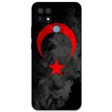 Gramaphone Oppo A15s ile Uyumlu Türk Bayrağı Desenli Telefon Kılıfı + Ekran Koruyucu - 5852