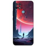 Gramaphone Oppo A15s ile Uyumlu Uzay Desenli Telefon Kılıfı + Ekran Koruyucu - 5860