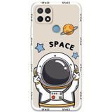 Gramaphone Oppo A15S Uyumlu Astronot Desenli Telefon Kılıfı + Ekran Koruyucu - 5865