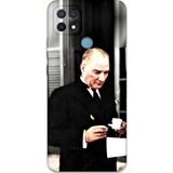 Gramaphone Oppo A15S Uyumlu Atatürk Desenli Telefon Kılıfı + Ekran Koruyucu - 5850