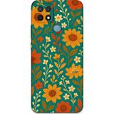 Gramaphone Oppo A15S Uyumlu Çiçek Desenli Telefon Kılıfı + Ekran Koruyucu - 5786