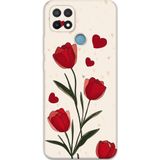 Gramaphone Oppo A15S Uyumlu Çiçek Desenli Telefon Kılıfı + Ekran Koruyucu - 5789