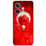 Gramaphone Oppo A3 ile Uyumlu Türk Bayrağı Desenli Telefon Kılıfı + Ekran Koruyucu - 5847