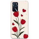 Gramaphone Oppo A55 ile Uyumlu Çiçek Desenli Telefon Kılıfı + Ekran Koruyucu - 5789