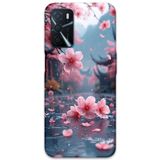 Gramaphone Oppo A55 ile Uyumlu Çiçek Desenli Telefon Kılıfı + Ekran Koruyucu - 5794