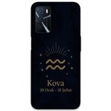 Gramaphone Oppo A55 ile Uyumlu Kova Burcu Desenli Telefon Kılıfı + Ekran Koruyucu - 5778