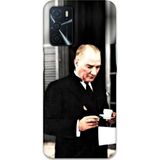 Gramaphone Oppo A55 Uyumlu Atatürk Desenli Telefon Kılıfı + Ekran Koruyucu - 5850