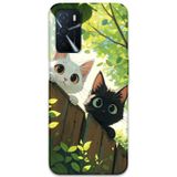 Gramaphone Oppo A55 Uyumlu Kedi Desenli Telefon Kılıfı + Ekran Koruyucu - 5785