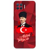 Gramaphone Oppo A73 ile Uyumlu Atatürk Desenli Telefon Kılıfı + Ekran Koruyucu - 5851