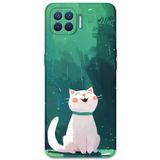 Gramaphone Oppo A73 ile Uyumlu Kedi Desenli Telefon Kılıfı + Ekran Koruyucu - 5781