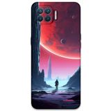 Gramaphone Oppo A73 ile Uyumlu Uzay Desenli Telefon Kılıfı + Ekran Koruyucu - 5860