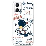 Gramaphone Oppo A96 ile Uyumlu Astronot Desenli Telefon Kılıfı + Ekran Koruyucu - 5858