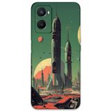 Gramaphone Oppo A96 ile Uyumlu Uzay Desenli Telefon Kılıfı + Ekran Koruyucu - 5870