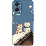 Gramaphone Oppo A96 Uyumlu Kedi Desenli Telefon Kılıfı + Ekran Koruyucu - 5780