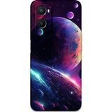 Gramaphone Oppo A96 Uyumlu Uzay Desenli Telefon Kılıfı + Ekran Koruyucu - 5862