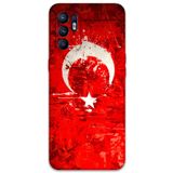Gramaphone Oppo Reno 6 ile Uyumlu Türk Bayrağı Desenli Telefon Kılıfı + Ekran Koruyucu - 5847