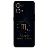 Gramaphone Oppo Reno 7 ile Uyumlu Akrep Burcu Desenli Telefon Kılıfı + Ekran Koruyucu - 5775