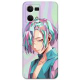 Gramaphone Oppo Reno 7 ile Uyumlu Anime Desenli Telefon Kılıfı + Ekran Koruyucu - 5743