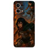 Gramaphone Oppo Reno 7 ile Uyumlu Anime Desenli Telefon Kılıfı + Ekran Koruyucu - 5744