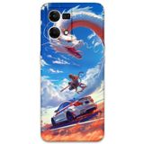 Gramaphone Oppo Reno 7 ile Uyumlu Araba Desenli Telefon Kılıfı + Ekran Koruyucu - 5764
