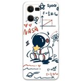 Gramaphone Oppo Reno 7 ile Uyumlu Astronot Desenli Telefon Kılıfı + Ekran Koruyucu - 5858